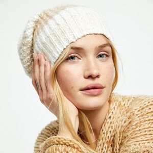 Free People Cozy In Stripes Beanie Winter Hat